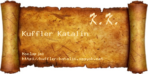 Kuffler Katalin névjegykártya